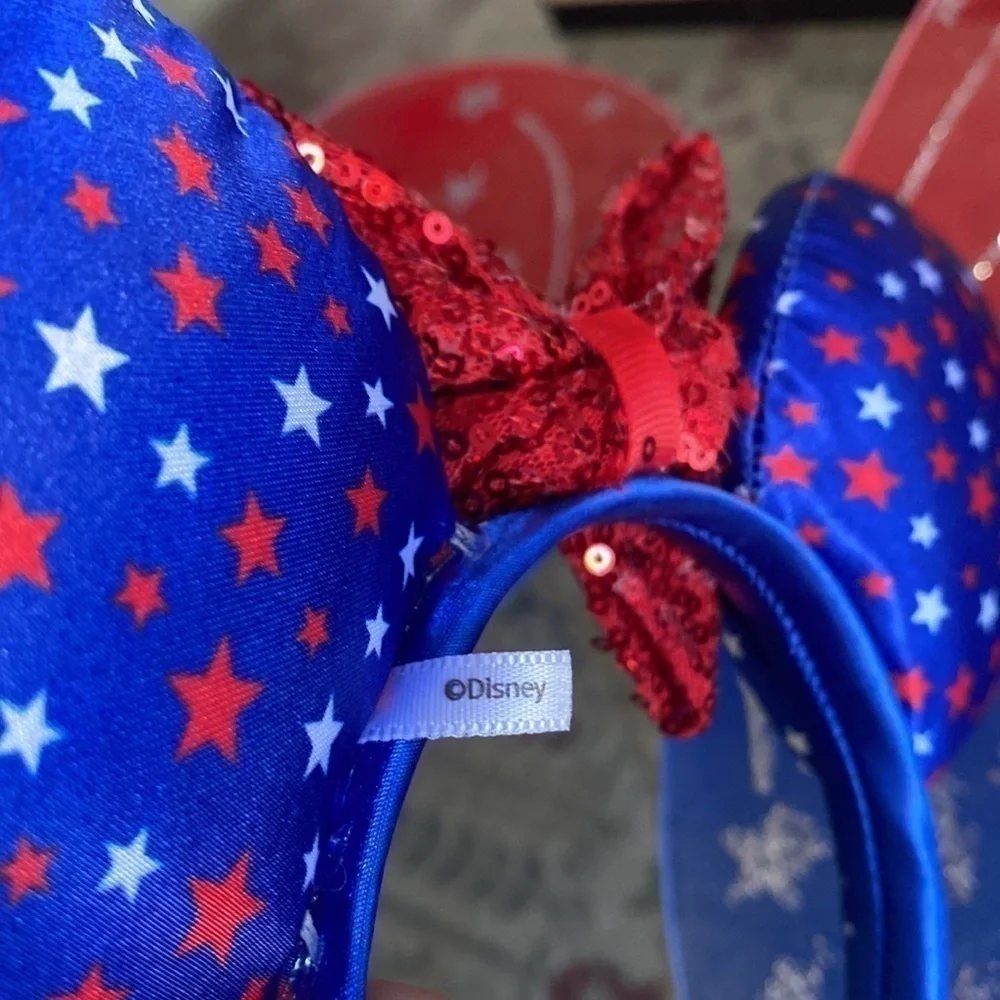 Disney Sequin USA AMERICA Stars & Stripes Ears & Patriotic Wings